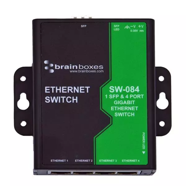 BRAINBOXES Unmanaged Ethernet Switch Ethernet Interface, SW-084