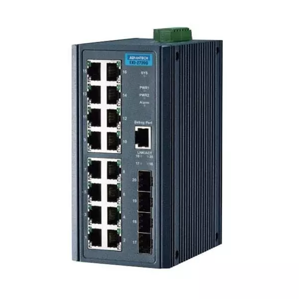 Advantech Unmanaged Ethernet Switch Ethernet, SFP Interface, EKI-2720G-4F-AE