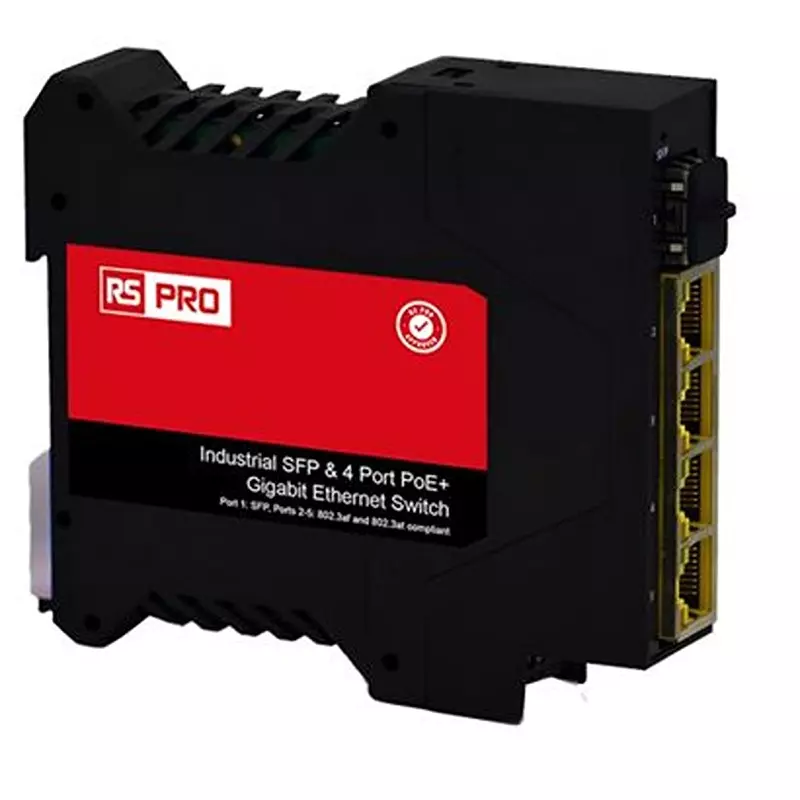RS PRO Ethernet Switch Unmanaged 5 Ports, 180405