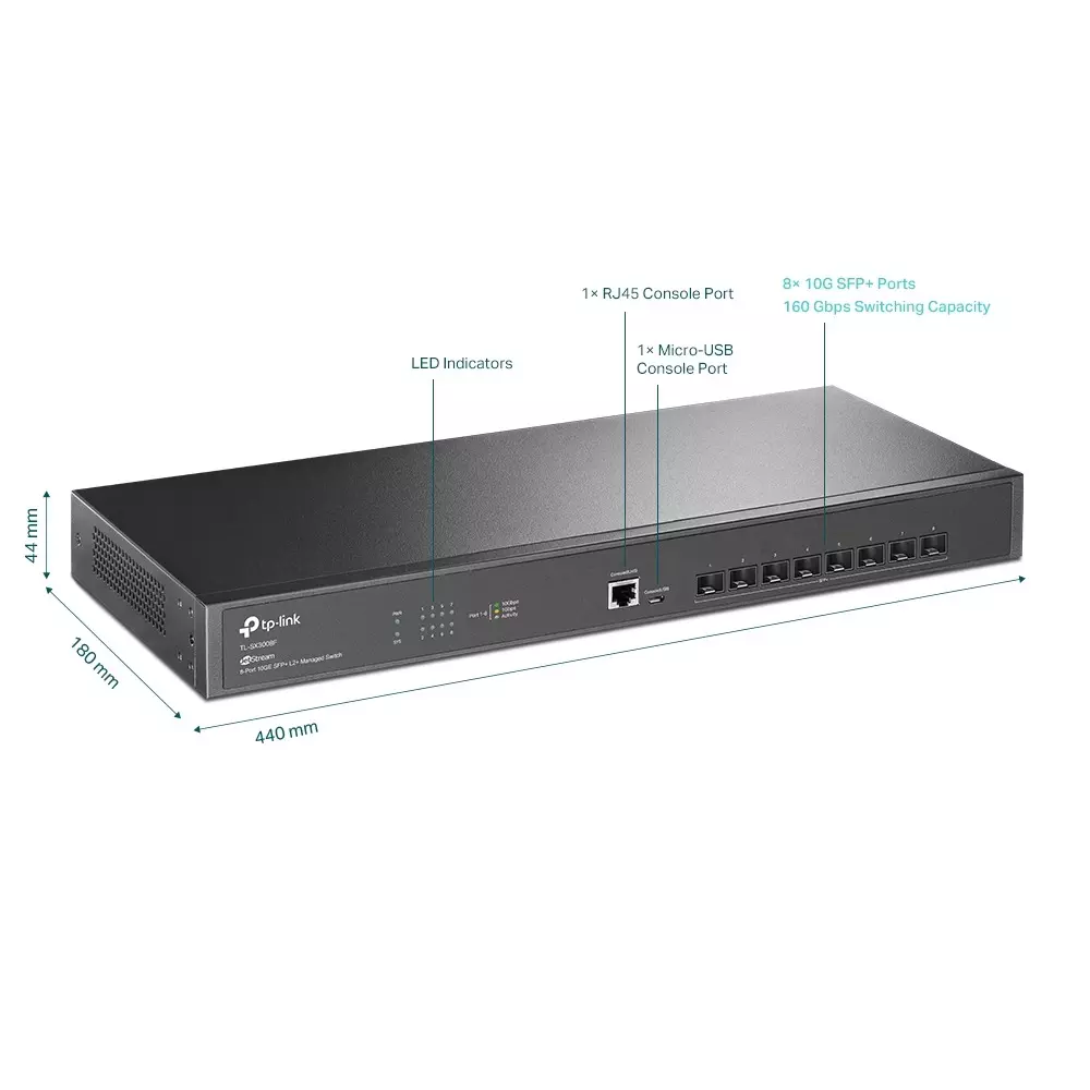 tp-link-managed-ethernet-switch-8-port-32-k-mac-address-16-mbit-packet-buffer-memory-160-gbps-switching-capacity-tl-sx3008f