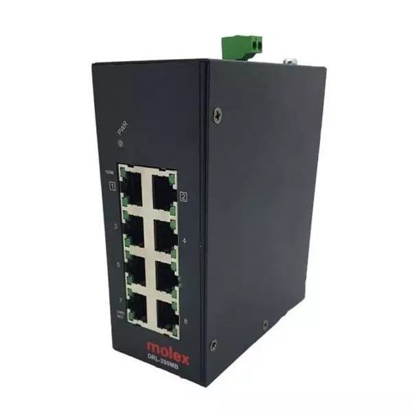 Molex Unmanaged Ethernet Switch Ethernet Interface, 1120361003