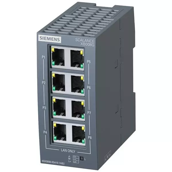 Siemens Unmanaged Ethernet Switch Ethernet Interface, 6GK50080GA101AB2