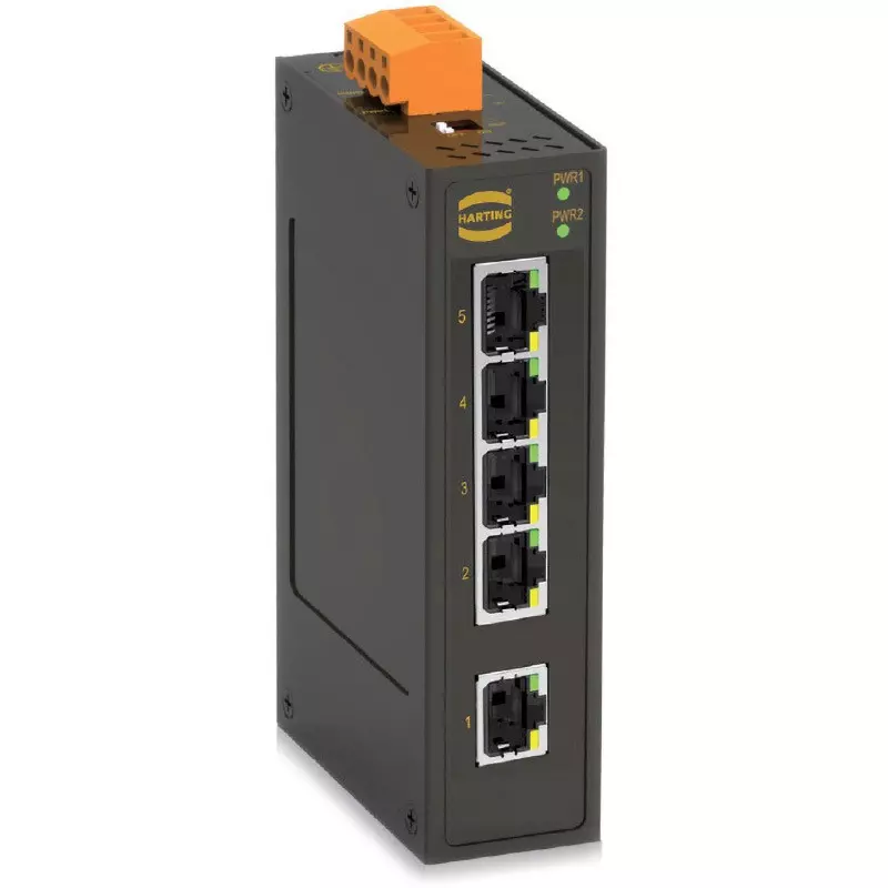 Harting Industrial Ethernet Switch 12-48VDC/18-30 V AC, 72302218040 (Pack of 50)