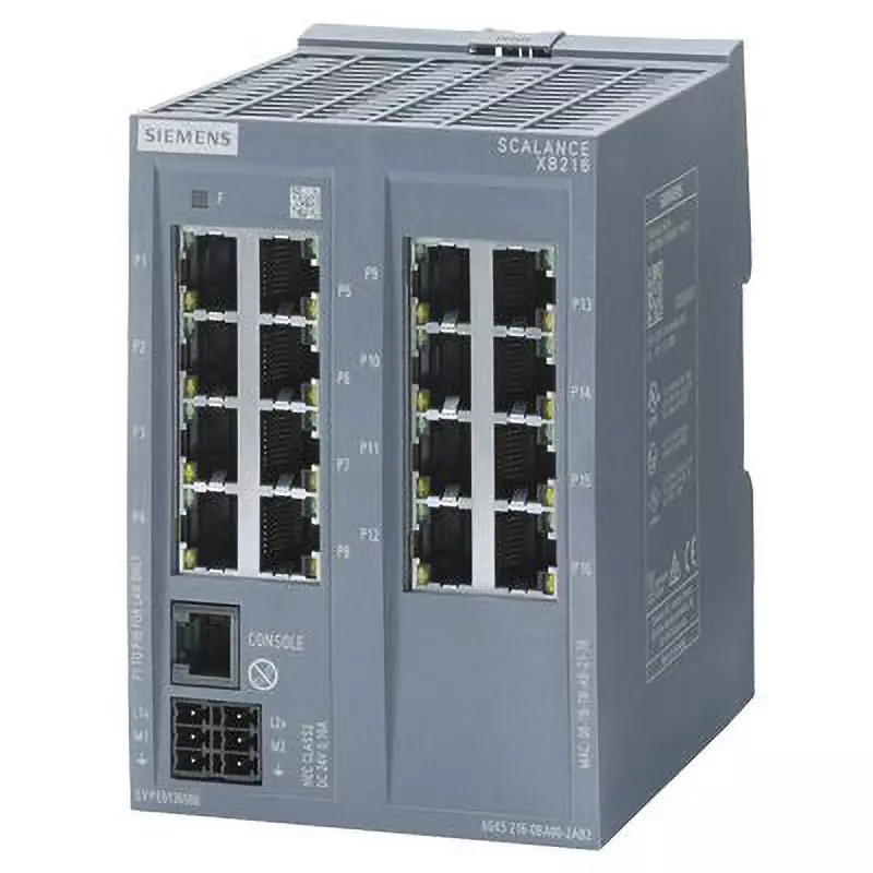 Siemens Industrial Ethernet Switch Nominal DC24 (19.2-28.8) V Power Supply Voltage DIN rail Mounting, 6GK5216-0BA00-2AB2