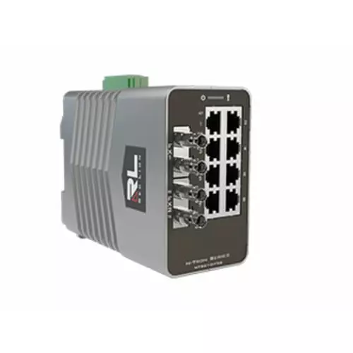 Red Lion Managed 10 Port Industrial Ethernet Switch, NT-5010-FX2-ST40