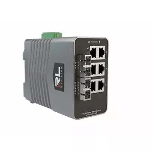 Red Lion Managed 8 Port Industrial Ethernet Switch, NT-5008-FX2-SC80