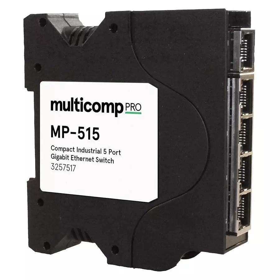 MULTICOMP PRO Gigabit Ethernet Sw 5 Ports No. of Type RJ45x5 Port Types, MP-515