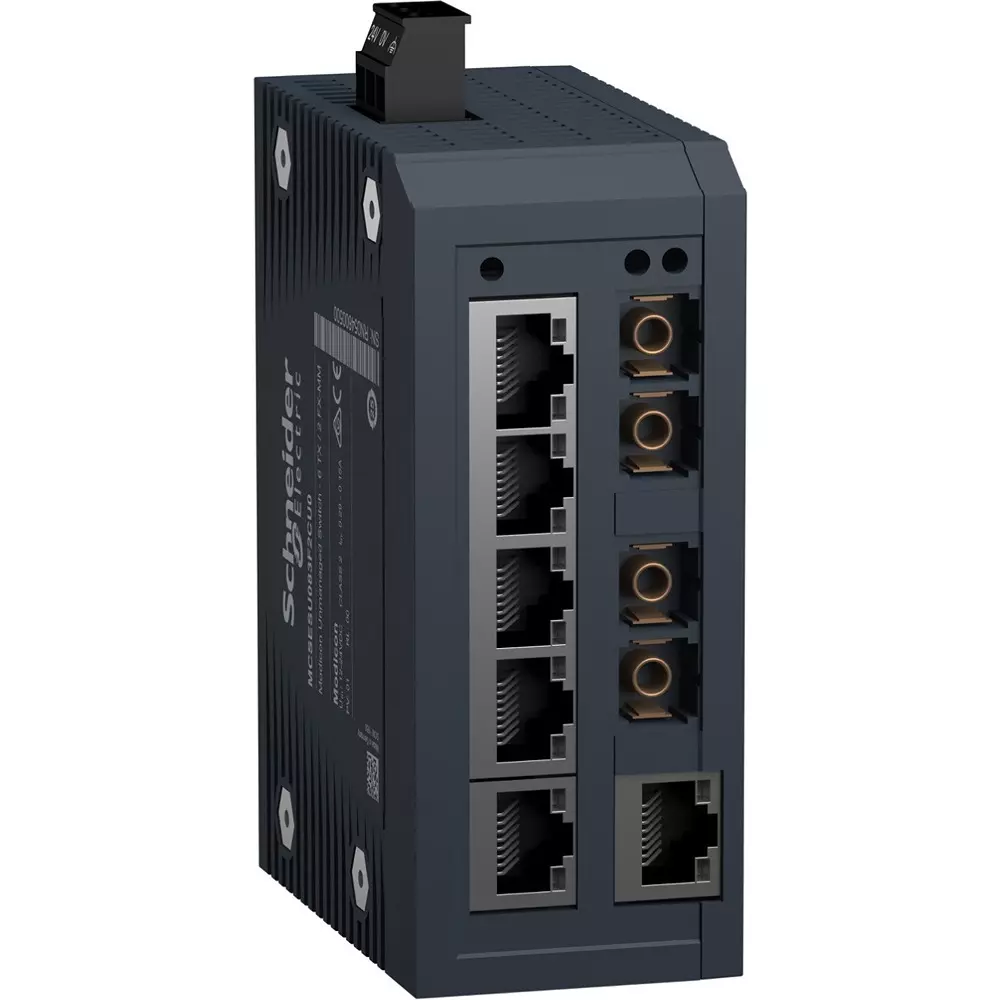 Schneider Electric Industrial Ethernet Switch 12 to 24 V DC (9.6 to 32 V DC) SELV, MCSESU083F2CU0