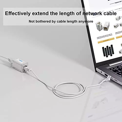 FEDUS RJ45 Ethernet Coupler Female to Female Silver Female-to-Female (Pack of 25 Pcs)