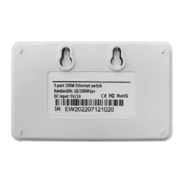 Mak World Network Ethernet Switch 5 Ports 10/100 Mbps White