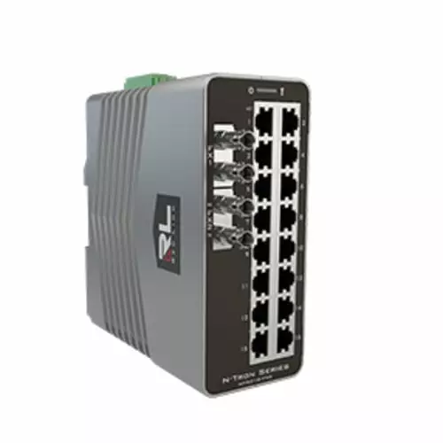Red Lion Managed 18 Port Industrial Ethernet Switch, NT-5018-FX2-ST15