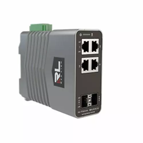 Red Lion Managed 6 Port Industrial Ethernet Switch, NT-5006-DM2-0000
