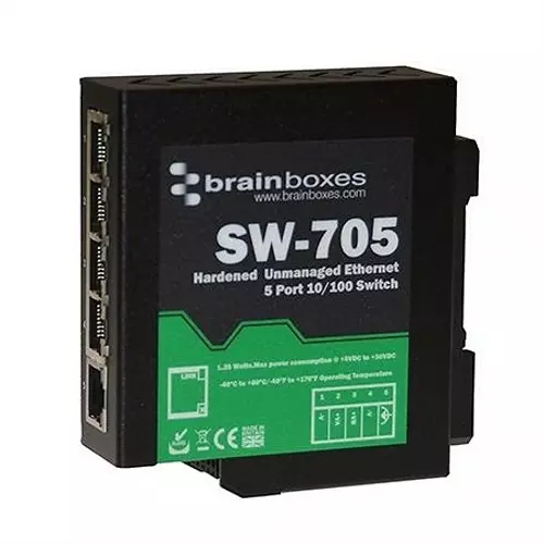 BRAINBOXES Unmanaged Ethernet Switch Ethernet Interface, SW-705