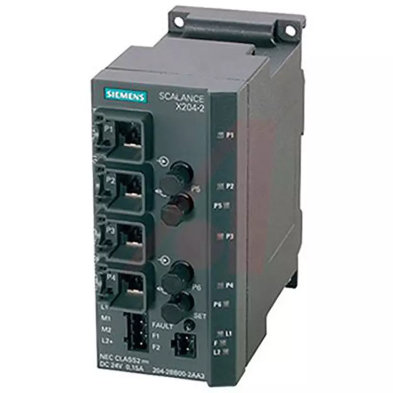 Siemens Industrial Ethernet Switch Nominal DC24 (18-32) V Power Supply Voltage, 6GK5204-2BB10-2AA3