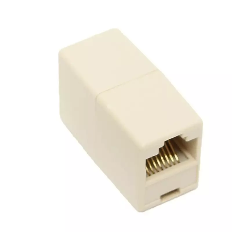 FEDUS RJ45 Ethernet Coupler Female to Female Beige Female-to-Female (Pack of 75 Pcs)