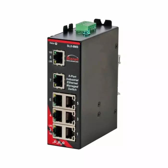Red Lion Controls Managed 8 Port Ethernet Switch RJ-45, SLX-8MS-1