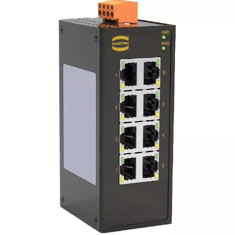 Harting Industrial Ethernet Switch 12-48VDC/18-30 V AC, 72301098014 (Pack of 50)