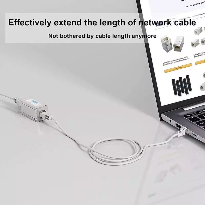 FEDUS RJ45 Ethernet Coupler Female to Female Silver Female-to-Female (Pack of 15 Pcs)