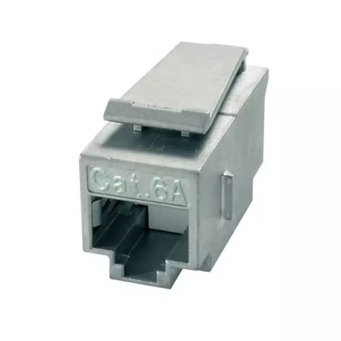 Telegartner Single-Port RJ11 RJ12 RJ45 Ethernet Coupler Cat6a Shielded, J00029A0061