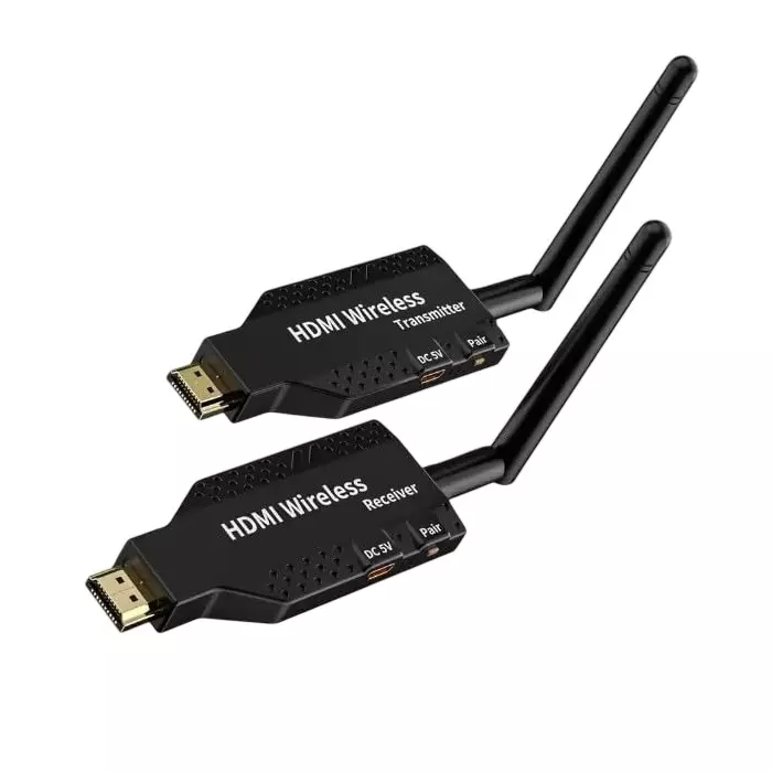 Shield Plus Wireless HDMI Extender ABS Plastic Up to 50 m Transmission Distance Black