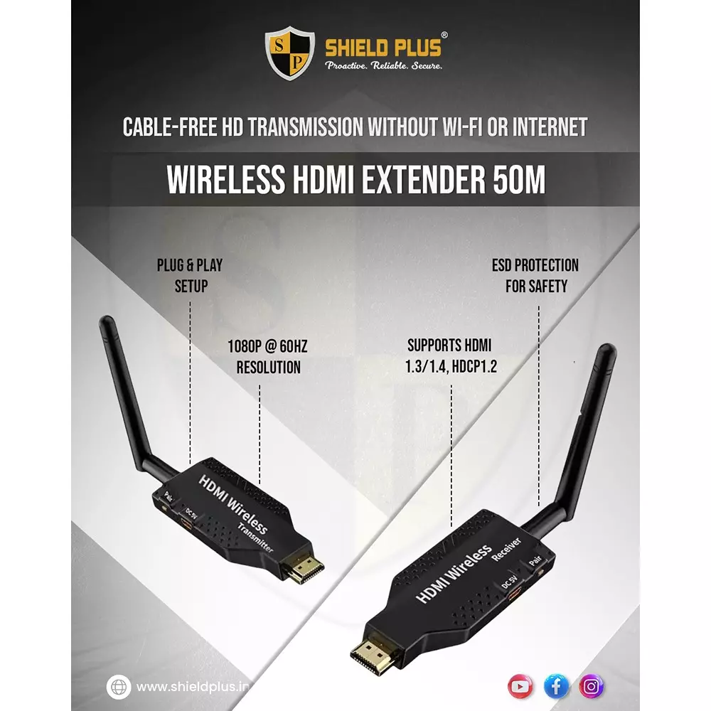 shield-plus-wireless-hdmi-extender-abs-plastic-up-to-50-m-transmission-distance-black