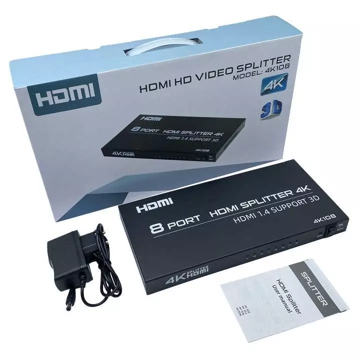 shield-plus-hdmi-video-splitter-8-ports-dc-5-v500-1000-ma-power-3840x2160p30-hz-resolution-support-sp-sm4k108-pack-of-10-pcs