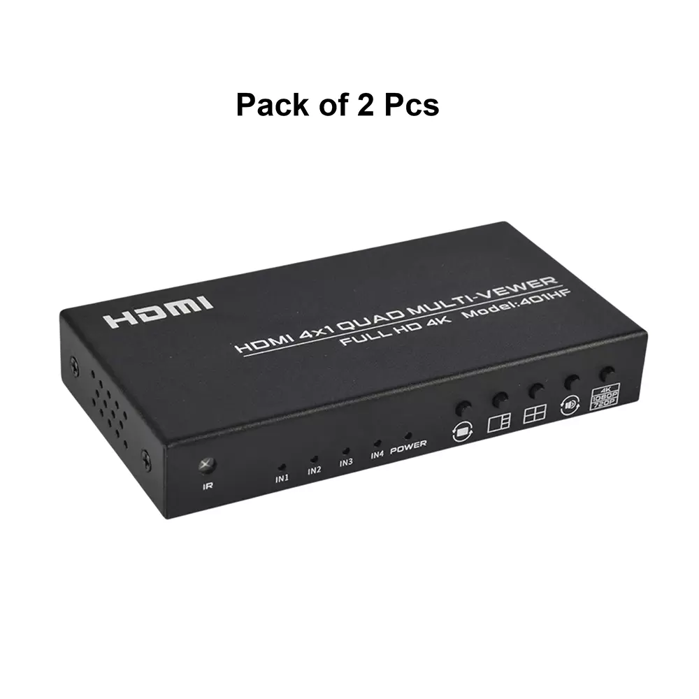 shield-plus-4x1-hdmi-quad-multiviewer-4kx2k-30-hz-resolution-support-dc-5-v-adapter-power-supply-black-pack-of-2-pcs