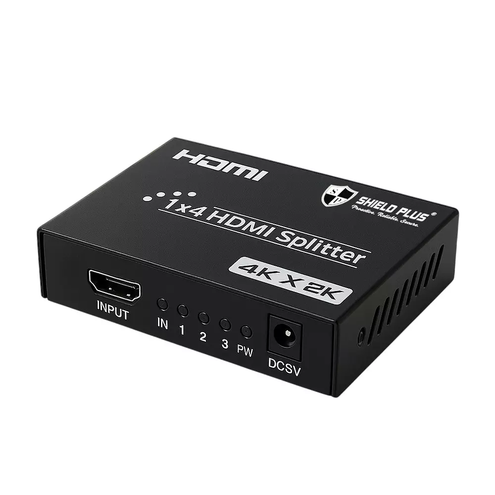 Shield Plus Mini HDMI Video Splitter 4 Ports DC 5 V/500-1000 mA Power 3840x2160p/30 Hz Resolution Support, SP-SM4K104