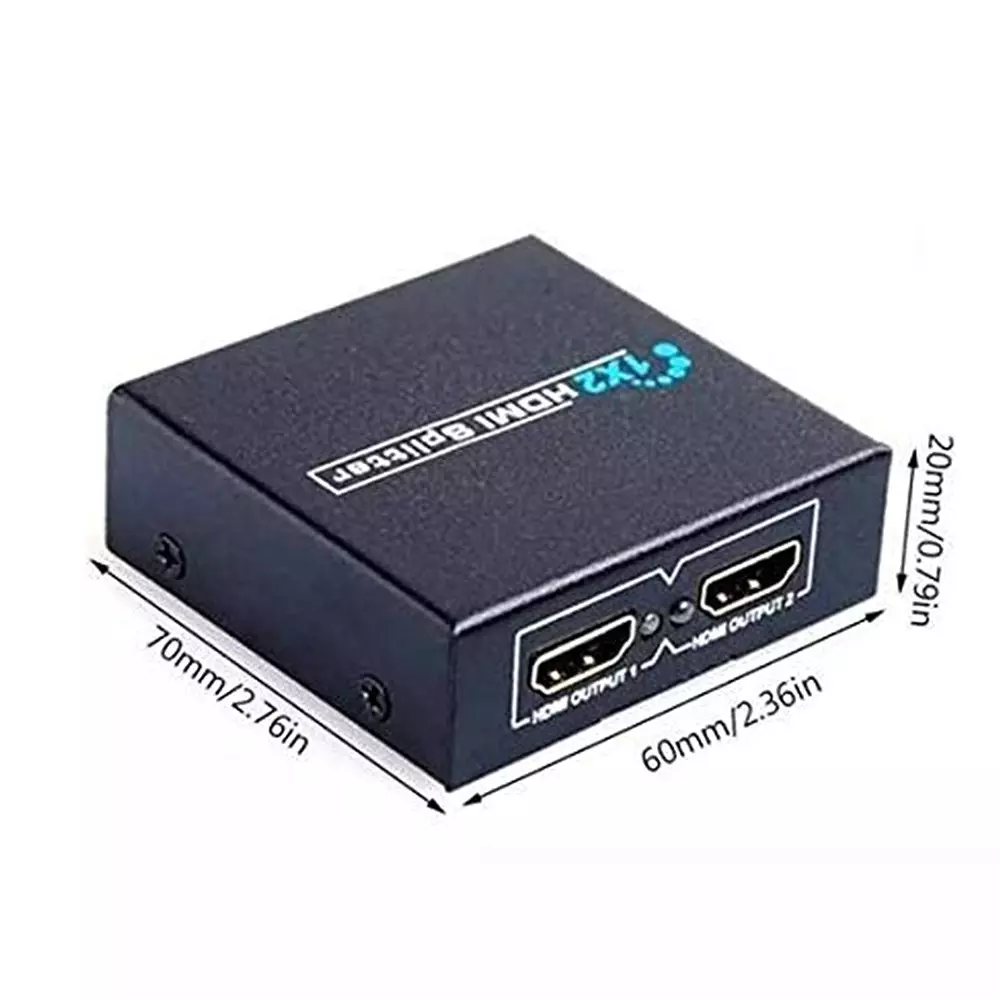 LOTA High-Speed 1x2 HDMI Splitter Black 1 Input & 2 Output Ports, MST-840-LT
