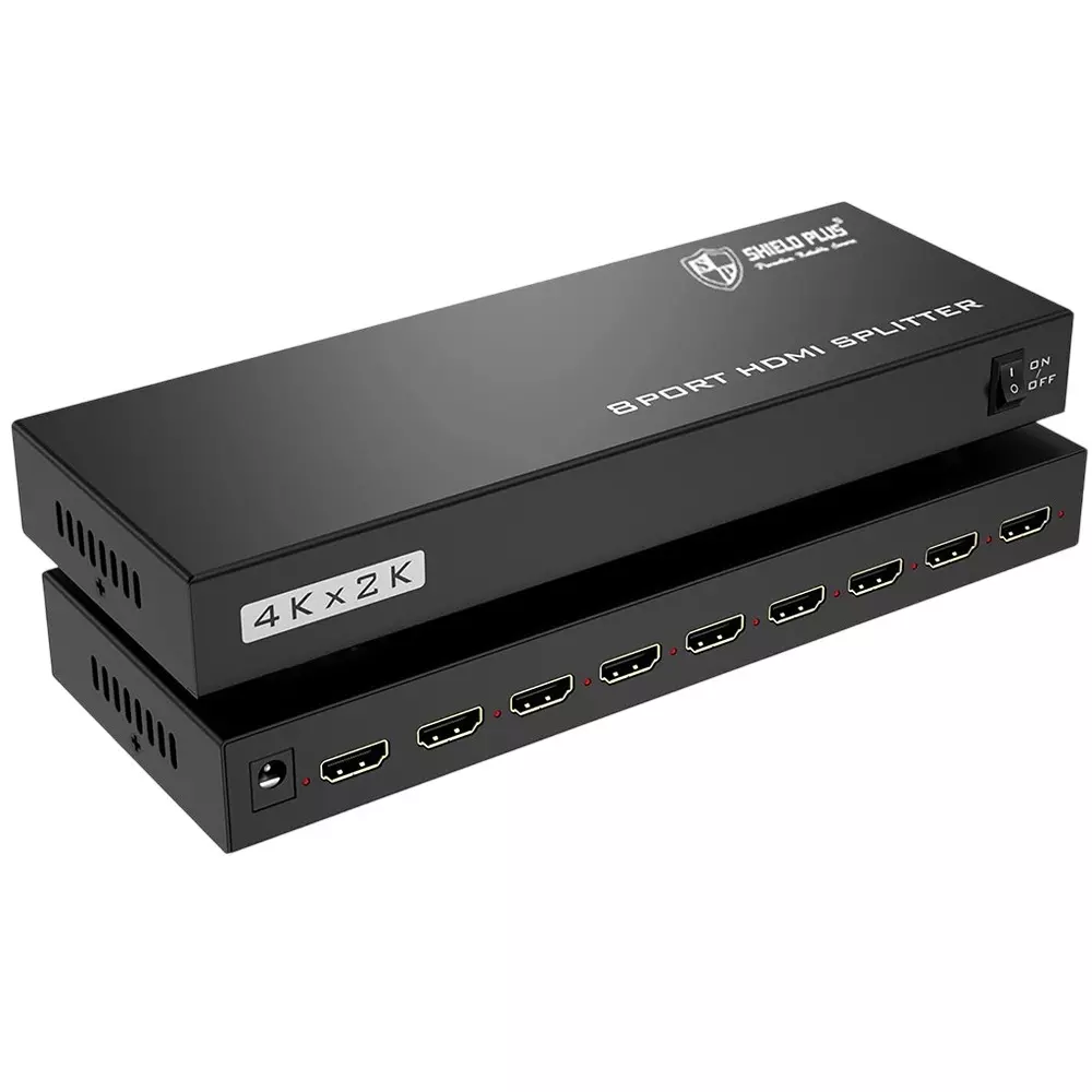 Shield Plus HDMI Splitter 8 Ports Up to 15 m (24 AWG) Transmission Distance 3840x2160p/60 Hz Resolution Support