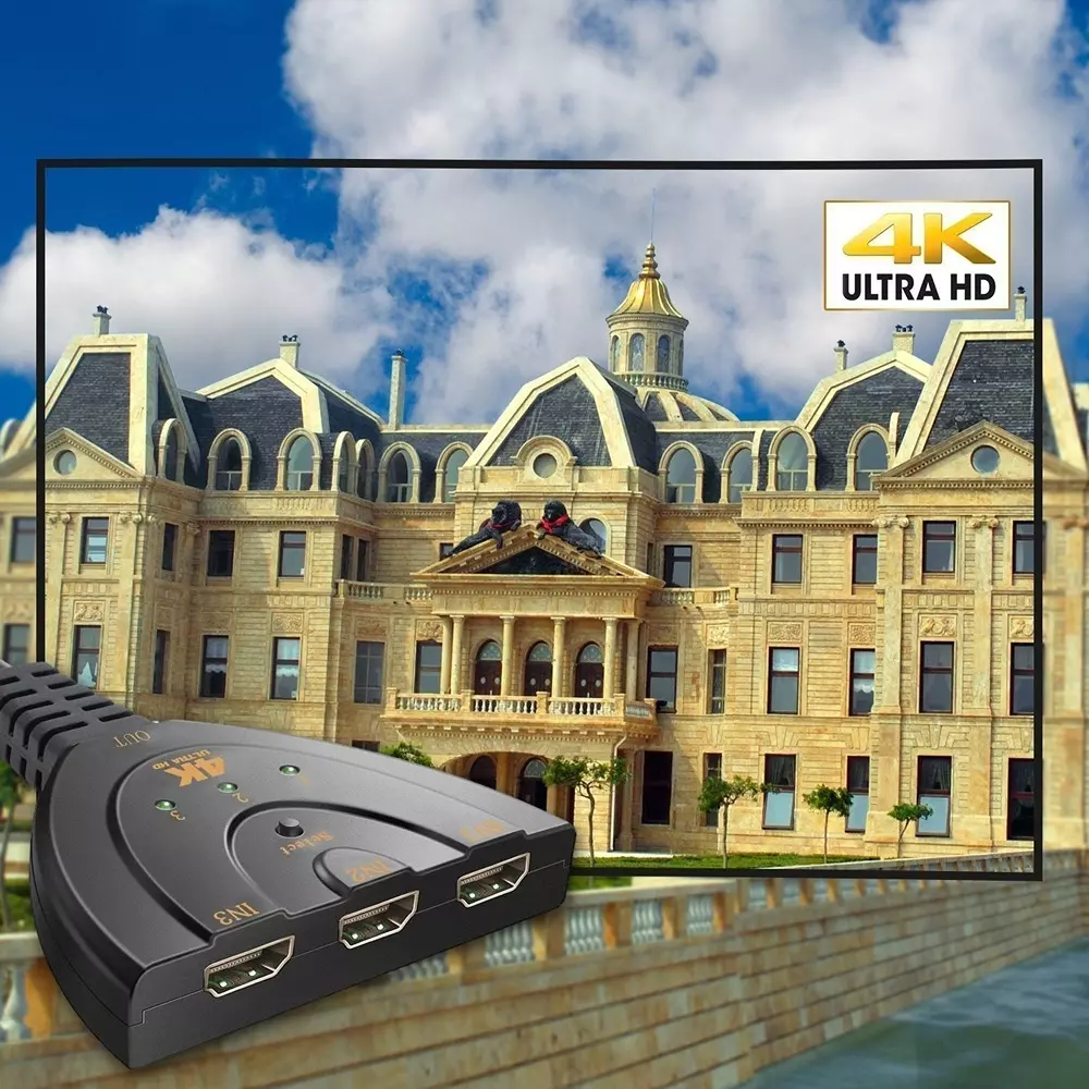LOTA High-Speed 1x3 HDMI Splitter Black 1 Input & 3 Output Ports, MST-832-LT