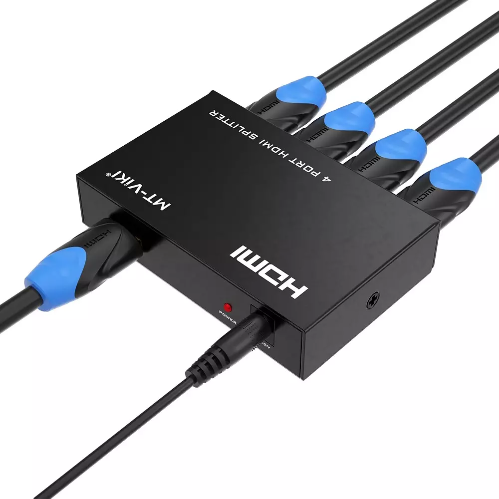 shield-plus-hdmi-splitter-4-ports-up-to-15-m-24-awg-transmission-distance-3840x2160p60-hz-resolution-support