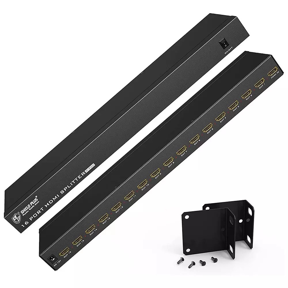 shield-plus-hdmi-splitter-16-ports-up-to-15-m-24-awg-transmission-distance-3840x2160p60-hz-resolution-support