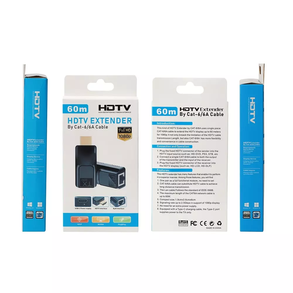 shield-plus-hdmi-extender-adapterless-abs-plastic-up-to-60-m-transmission-distance-black