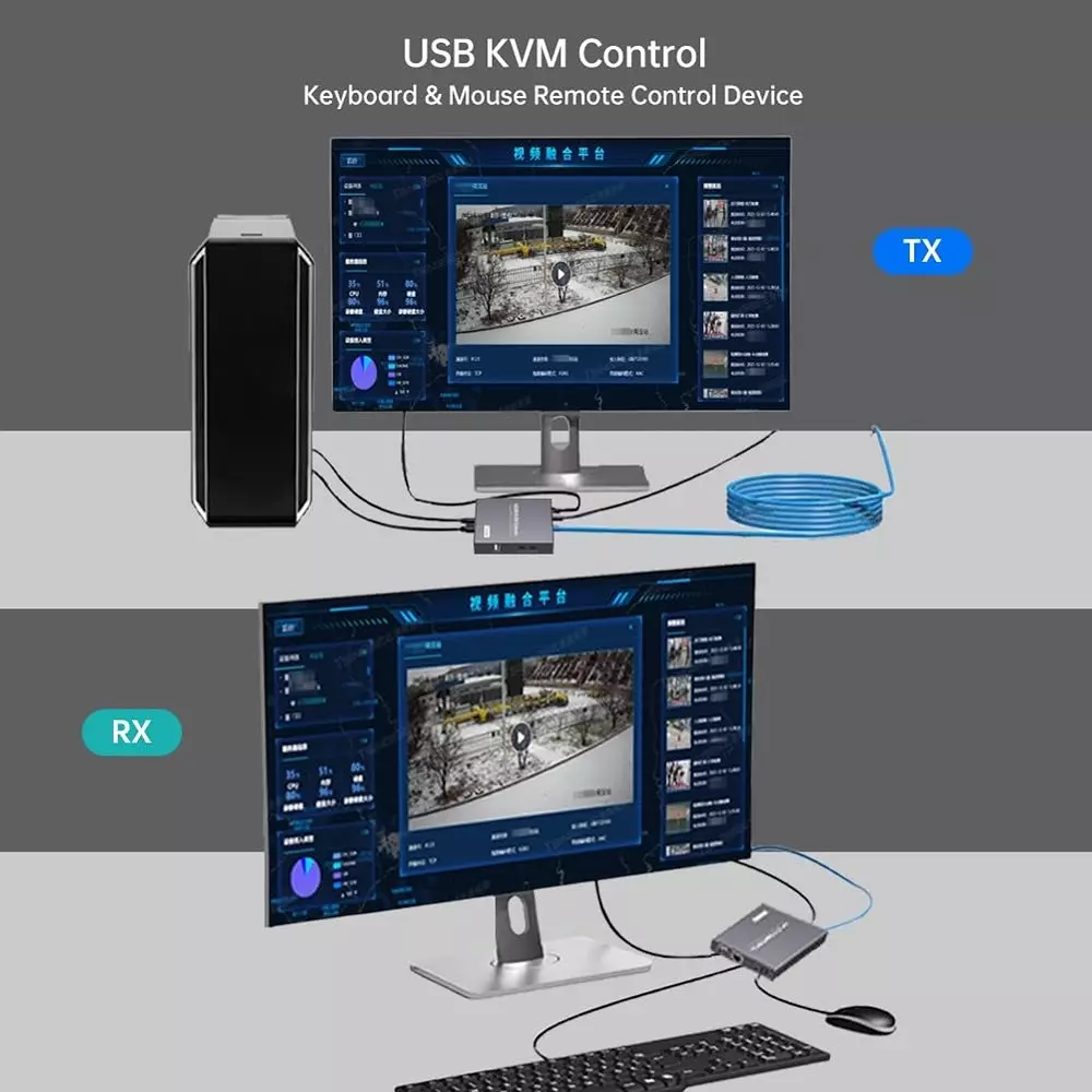 shield-plus-hdmi-kvm-usb-extender-aluminium-alloy-up-to-60-m-transmission-distance-black