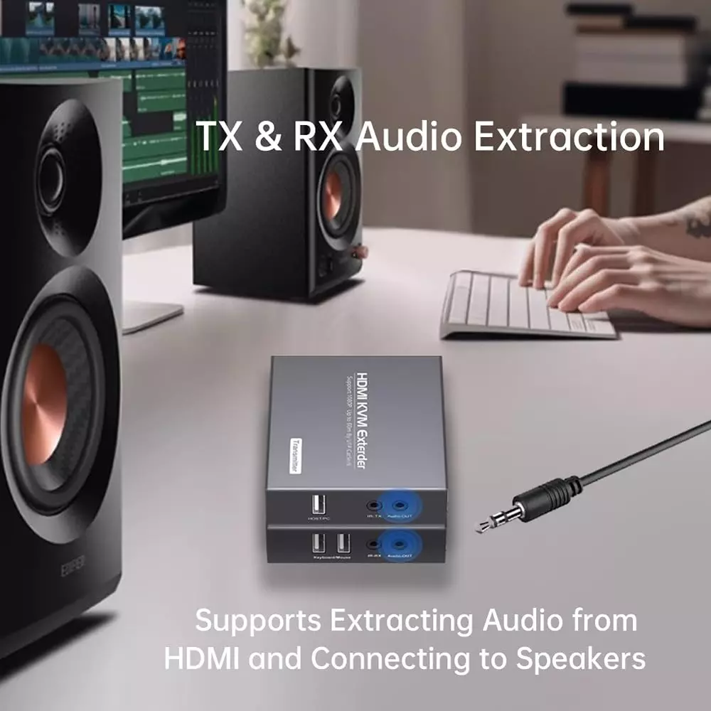 shield-plus-hdmi-kvm-usb-extender-aluminium-alloy-up-to-60-m-transmission-distance-black