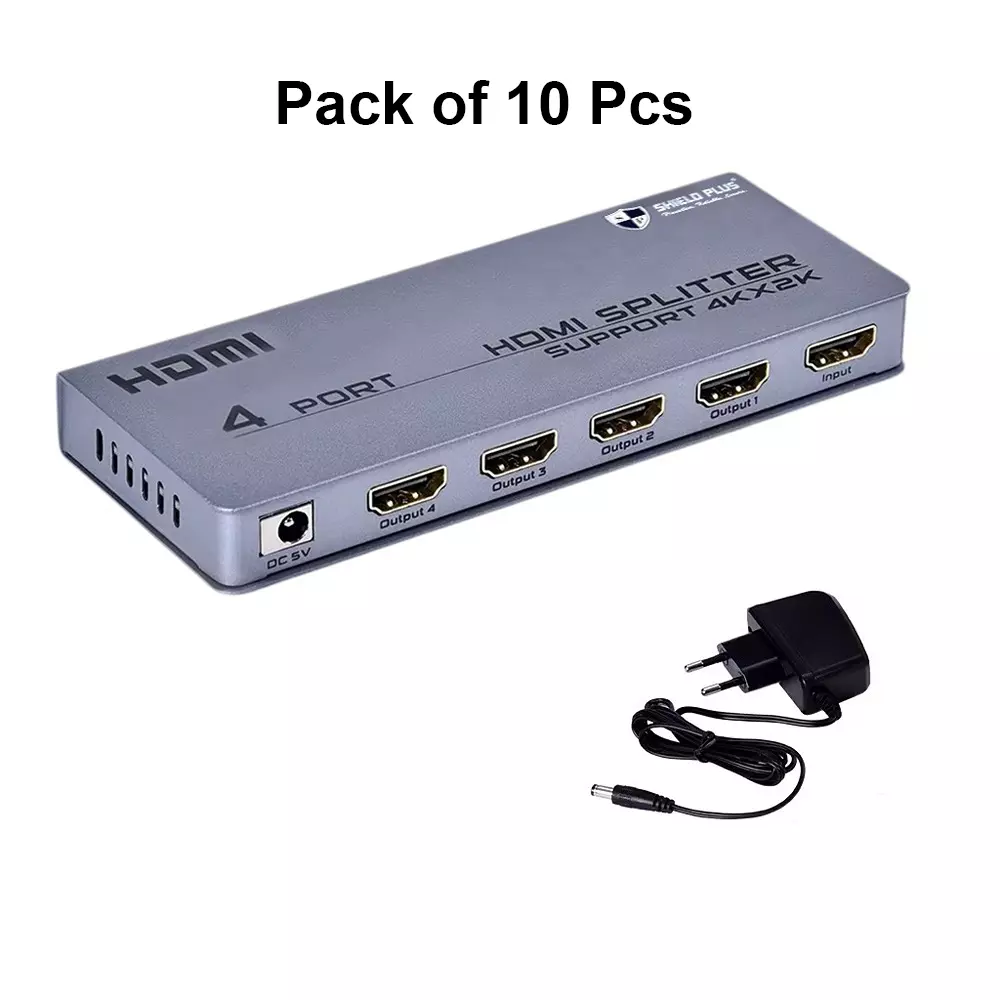 shield-plus-hdmi-splitter-4-ports-dc-5-v-720i720p1080i1080p4k-resolution-support-silver-sp-slim-4k104-m-pack-of-10-pcs