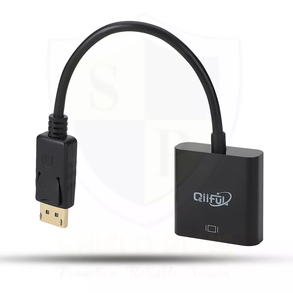 shield-plus-dp-to-vga-adapter-converter-up-to-1920x1080p-60-hz-full-hd-resolution-support-black-pack-of-2-pcs
