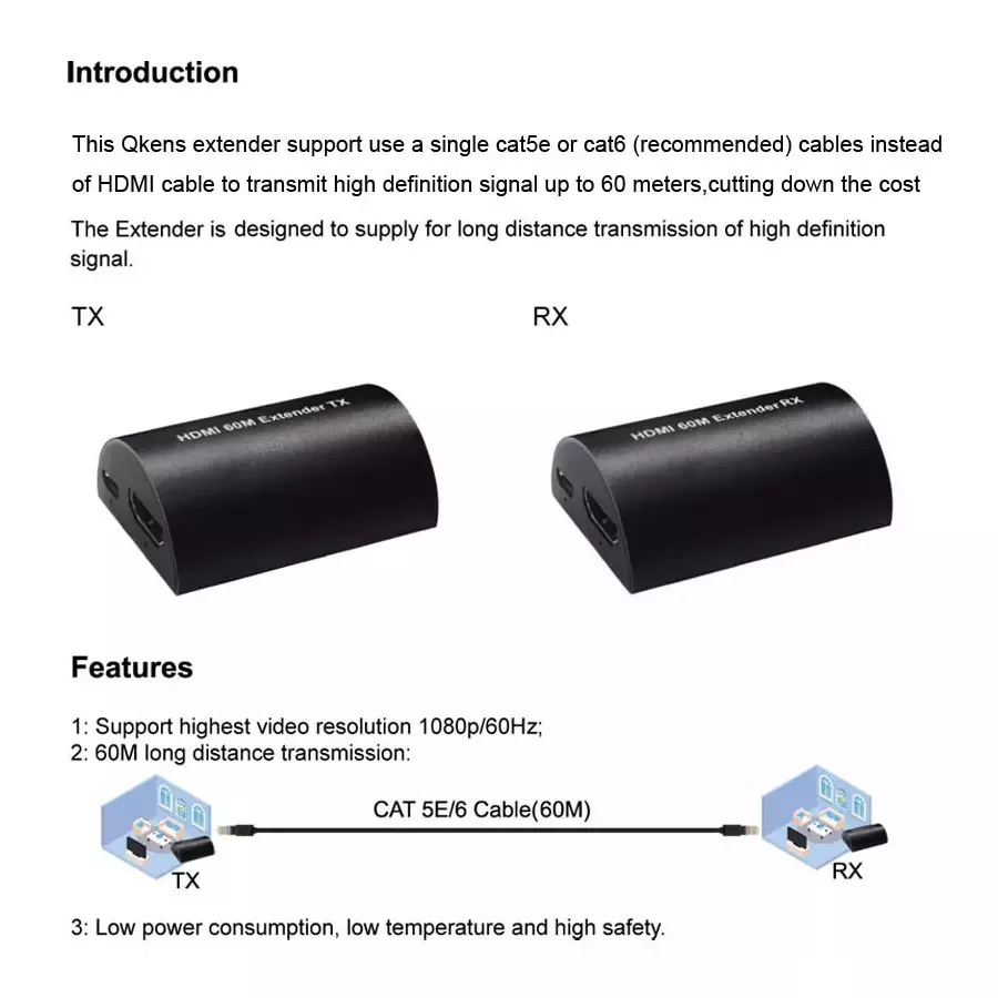shield-plus-hdmi-extender-with-poc-abs-plastic-up-to-60-m-transmission-distance-black-pack-of-2-pair