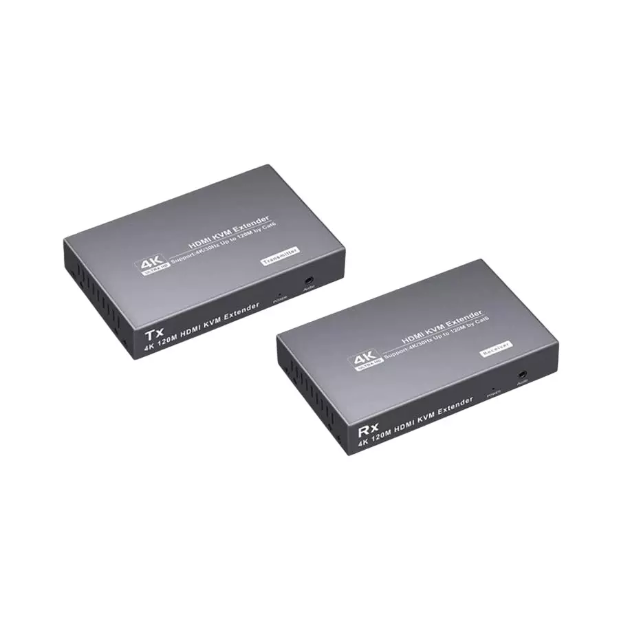Shield Plus 4K HDMI KVM USB Extender Aluminium Alloy Up to 120 m Transmission Distance Black