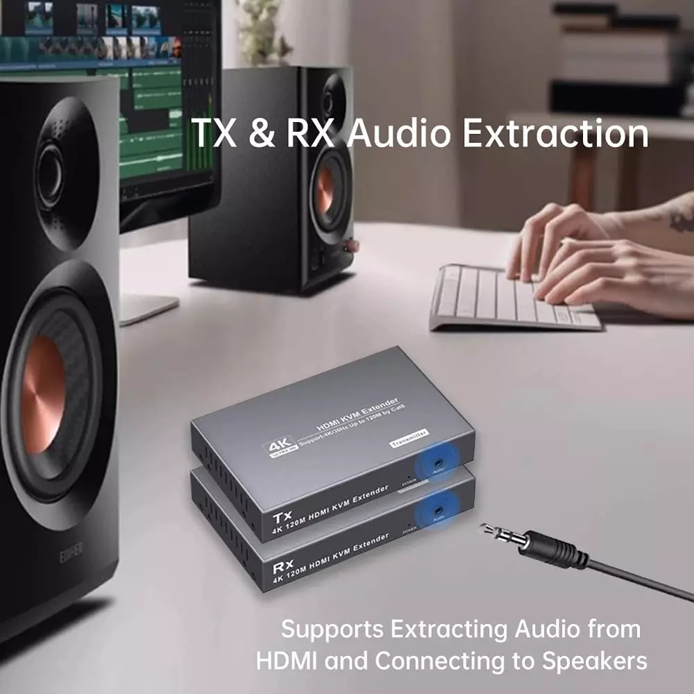 shield-plus-4k-hdmi-kvm-usb-extender-aluminium-alloy-up-to-120-m-transmission-distance-black