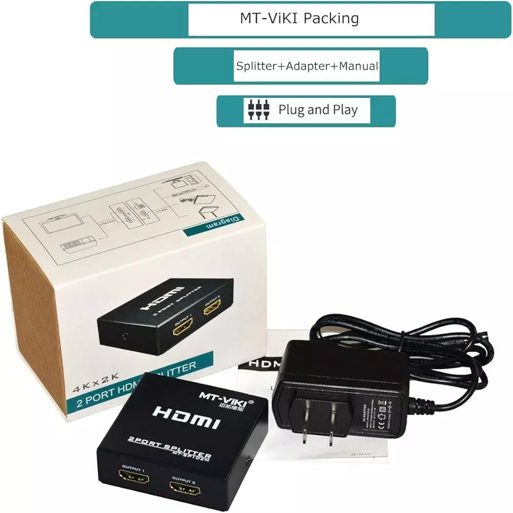 shield-plus-hdmi-splitter-2-ports-up-to-15-m-24-awg-transmission-distance-3840x2160p60-hz-resolution-support