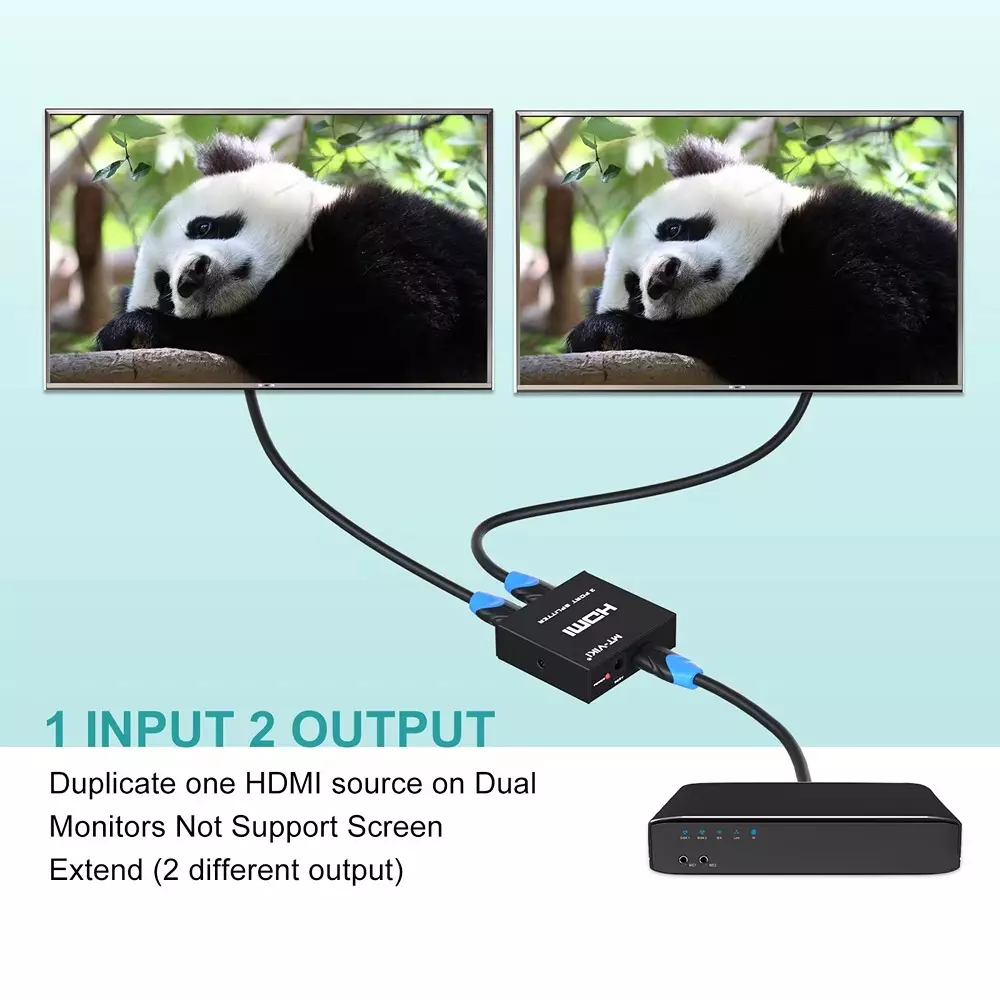 shield-plus-hdmi-splitter-2-ports-up-to-15-m-24-awg-transmission-distance-3840x2160p60-hz-resolution-support