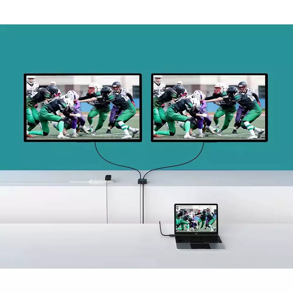 shield-plus-hdmi-splitter-2-ports-up-to-15-m-24-awg-transmission-distance-3840x2160p60-hz-resolution-support