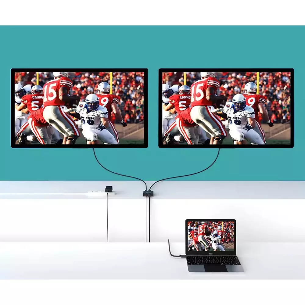 shield-plus-hdmi-splitter-2-ports-up-to-15-m-24-awg-transmission-distance-3840x2160p60-hz-resolution-support