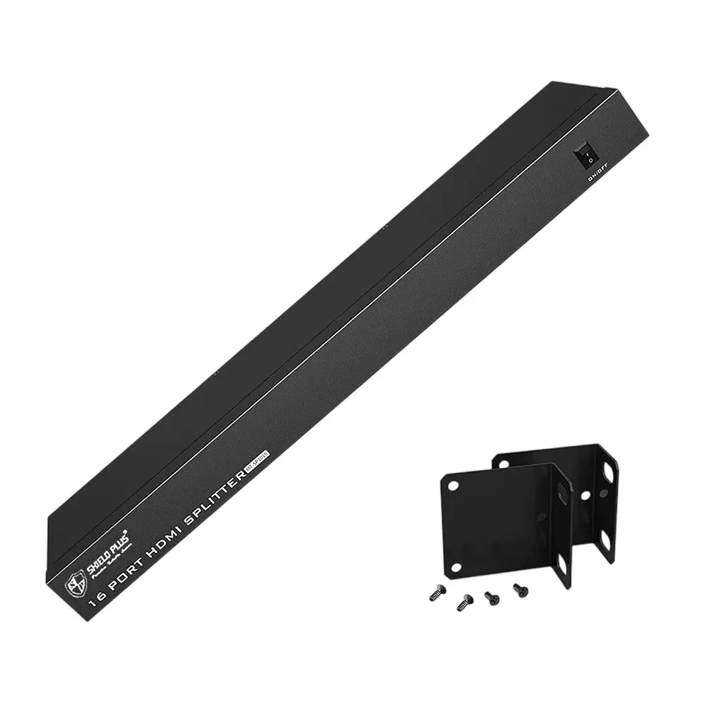 Shield Plus HDMI Splitter 16 Ports Up to 15 m (24 AWG) Transmission Distance 3840x2160p/60 Hz Resolution Support (Pack of 10 Pcs)