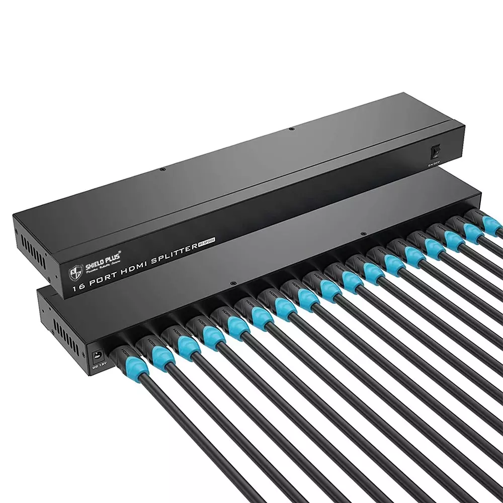 shield-plus-hdmi-splitter-16-ports-up-to-15-m-24-awg-transmission-distance-3840x2160p60-hz-resolution-support-pack-of-10-pcs