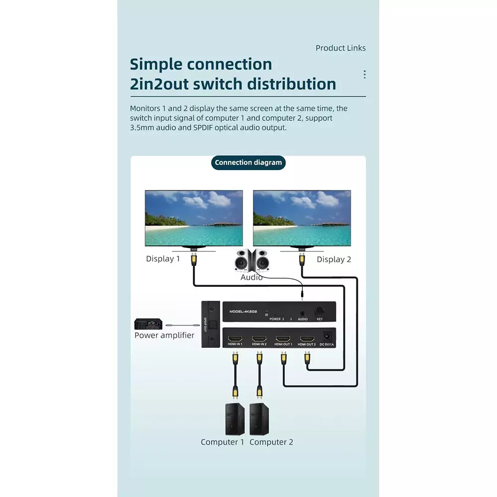 shield-plus-2x2-hdmi-switchsplitter-4k-resolution-support-dc-5-v1-a-adapter-power-supply-black