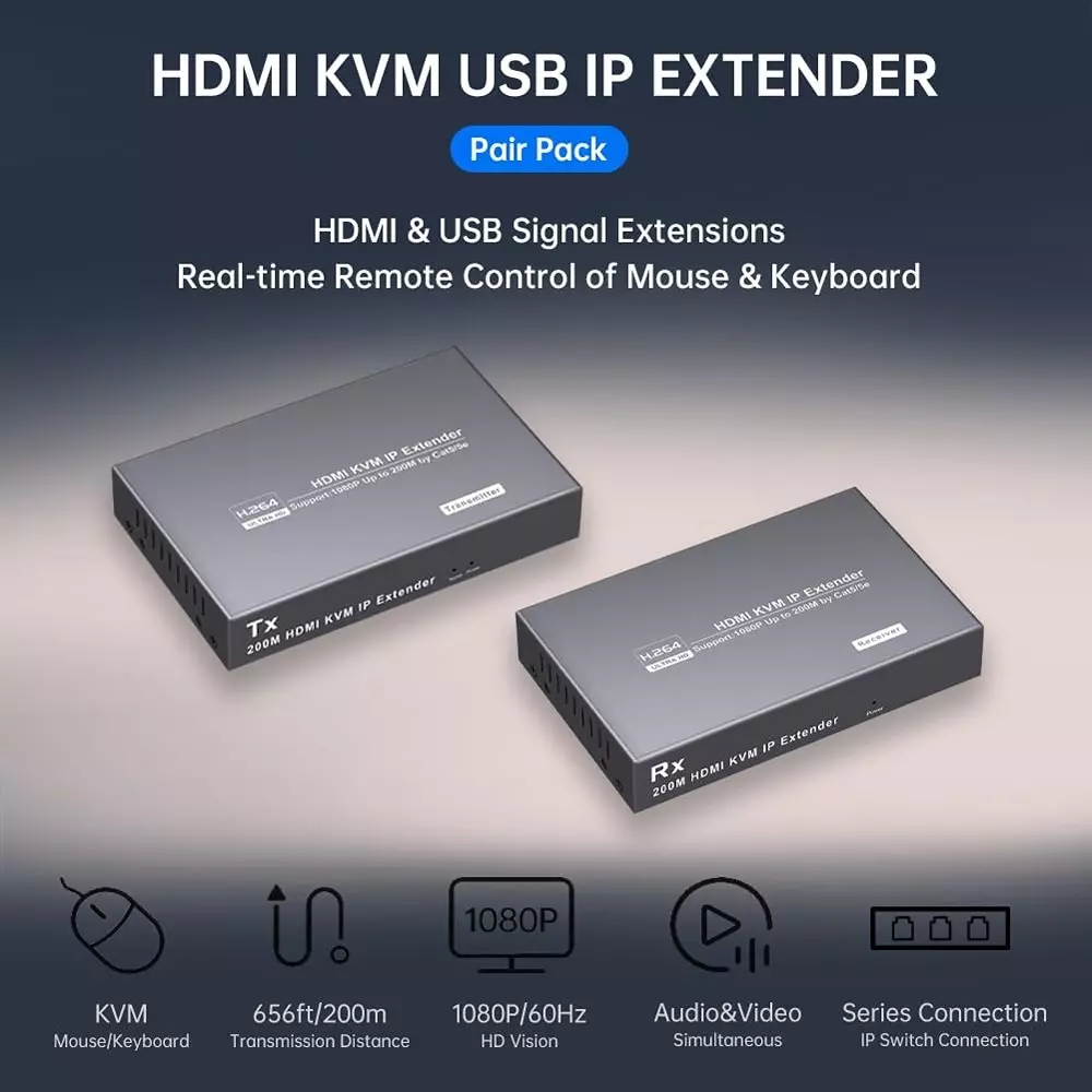 shield-plus-hdmi-kvm-usb-ip-extender-aluminium-alloy-up-to-200-m-transmission-distance-black