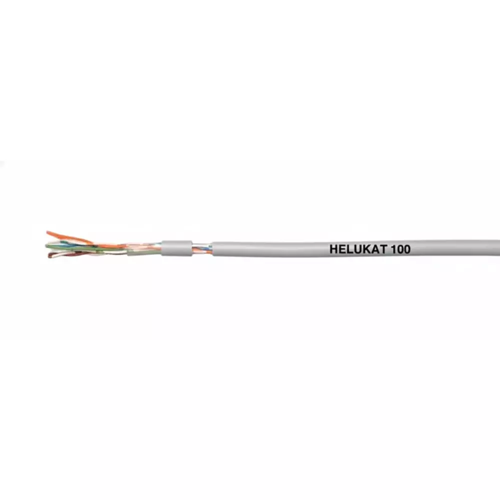 HELUKABEL HELUKAT 100 U/UTP LAN Cable PVC 281 m Length 0.14 mm² Cross-Section Silver, 80055